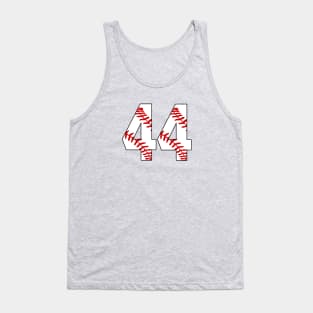 Baseball Number 44 #44 Baseball Shirt Jersey Favorite Player Biggest Fan Tank Top